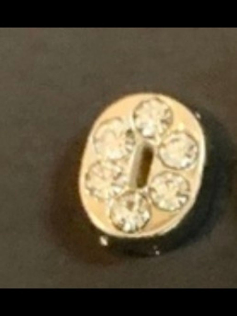 O Initial Crystal Accent Charm For Floating Lockets